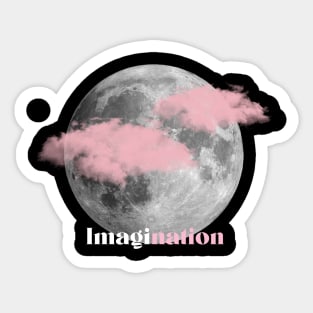 Moon imagination art Sticker